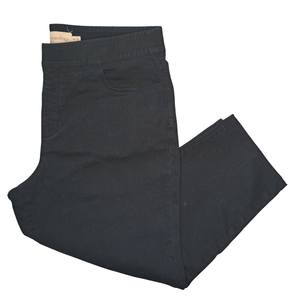 Soft Surroundings Black Crops Capris Pull On Size XL
